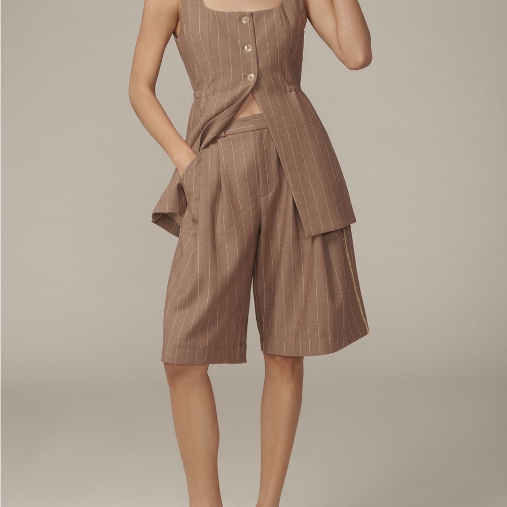 Anthropologie Brown Striped Women's shorts